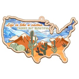 BlinkWishes Cactus Christmas Ornament, Christmas Hanging Ornament for Cactus Lover, Cactus Gift Tree Decor, Succulent Ornament, for Cactus Fans