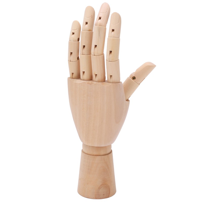 Wooden Hand Rotation Joint Professional Hand Model Various Shapes Wooden