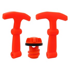 Cooler Upgrade Kit for RTIC/YETI Straps & Secure Drain Plug - 3-Piece Set - Orange by YTXXDEUS