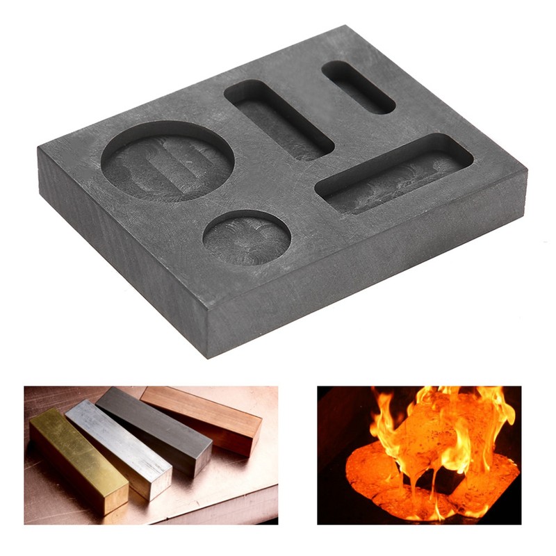 5 Grooves Graphite Ingot Melting Casting Refining Scrap Combo Crucible