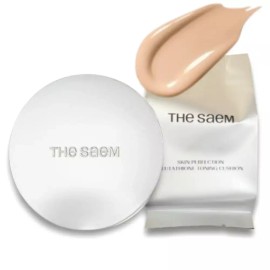 The Saem 더샘 스킨 글루타치온 쿠션 21N 라이트베이지 + 리필 BNS The Saem Skin Glutathione Cushion 21N Light Beige + Refill BNS