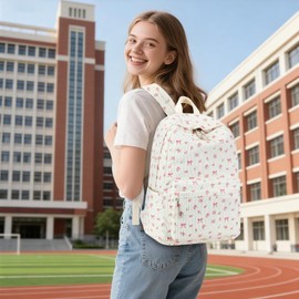 School Backpack Girls Teenagers Women's School Bag Backpack Set School Bag for Girls School 3-Piece Casual Backpack with Lunch Bag and Pencil Case