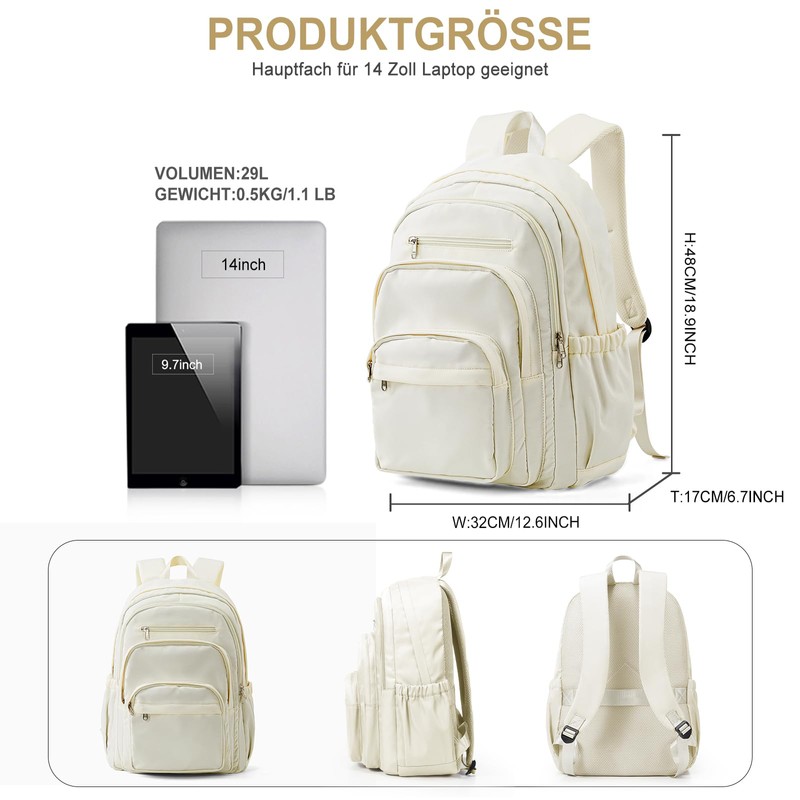 pectodox Backpack Women Men Lightweight School Backpack Teenager Girls Boys,
