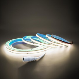 Arotelicht COB LED Strip White 4000 K, 12 V 2 m LED Strip Light Strip, Dimmable, 8 mm Width, High Density Light, 320 LEDs/m, IP20 for Bedroom, Kitchen, Home, Interior Decoration without Power Supply