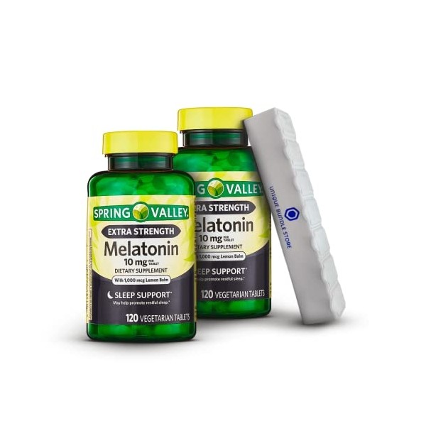 Spring Valley melatonin 10mg, 120 Tablets with Lemon Balm Extract,