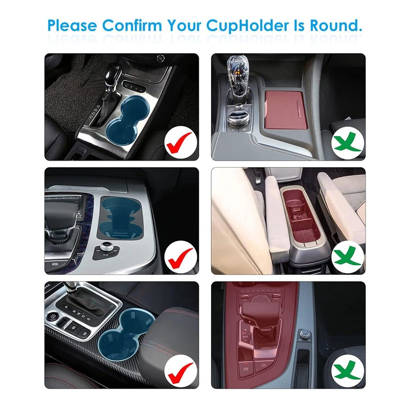 Car Cup Holder Expander Adapter for Large Water Cups,2 Drink