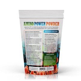 Amino Power Powder Nitrogen Fertilizer - Plant Based High Nitrogen Fertilizer for Plants - All Natural Nitrogen Source and chelating Agent - Suitable for Turf, Vegetables, Fruits & Berries
