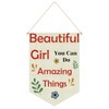 Kids Wall Banner Inspirational Banner Flag for Girls Affirmations Canvas
