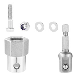 Trailer Jack Drill Adapter for Top Wind, Stainless Steel Trailer Jack Crank Handle Cordless Drill Adapter with Drive Socket Adapter for Top Wind Trailer Jack Crank Handles