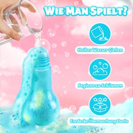 Charmofun Pack of 6 Bath Bombs for Children, Organic Natural Foam Bath Bombs, Science Magic Potion Bottles, Bath Bombs Gift Set for Children