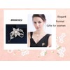 Floral Brooch Created Crysta Rhinestone Flower Brooch for Women Pearl