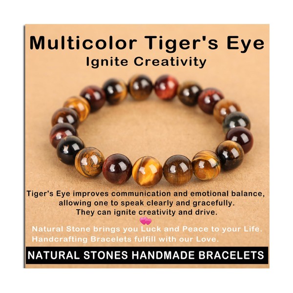 AD Beads AD Beads Handmade Gemstone Stretch Elastic Bracelet Crystal