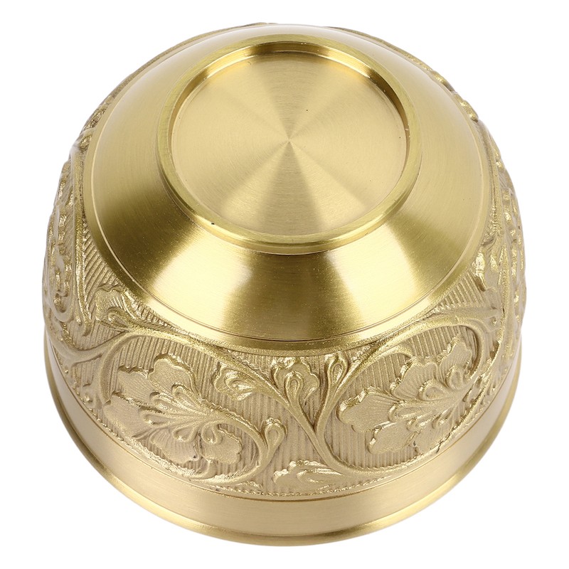 Brass Tea Cup Exquisite Embossed Patterns Retro European Small Coffee