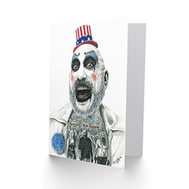 Wee Blue Coo Wayne Maguire Tattooed Captain Spaulding Inked Ikon Greetings Card