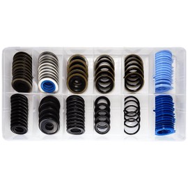 Dsnaduo 100Pcs 12 Types Metal Rubber Master Oil Drain Plug Gasket Assortment Kit Replace 097-021, 097-025, 097-035, 55196309, 097-116, 097-119, 097-115, 097-139, 097-146