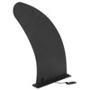 11in Surf SUP Fin PVC Fixed Socket Type Black Center
