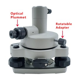 Tribrach with Optical Plummet Aiming Point Meter & Rotatable Adapter Compatible with Pentax Topcon Sokkia South Nikon Type Total Station, GNSS Antenna & More, Grey