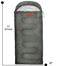 Cold Weather Sleeping Bag for Adults, Teens, Kids, Hooded Sleeping Bag with Compression Sack for Camping, Backpacking, Extreme Cold, Indoors or Outdoors