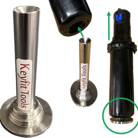 Keyfit Tools Nozzle Jack Pushes & Locks The Sprinkler Head Riser Up for Replacing Nozzles Hold Up Tool Fits 3/4" & 1" Inlet Rotor Heads Hands Free Nozzle Installation Removal & Replacement Pull Up