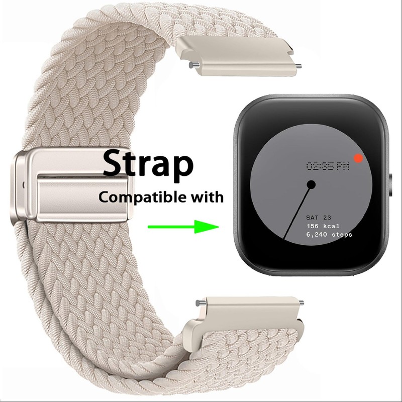 GIOPUEY Strap Compatible with CMF Watch Pro, Flexible Nylon Braided