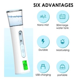 Portable Facial Steamer & Skin Moisturizing Nano Sprayer – 30ml Hydration & Oil Control