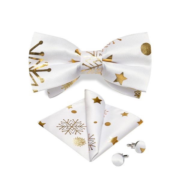 DiBanGu Men's Christmas Pre-Tied Bow Tie Silk Festival Bow Tie