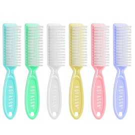 HOFASON Paquete de 6 cepillos de uñas para limpiar las uñas, cepillo de agarre para uñas y pies, cepillo de polvo de uñas, herramientas de manicura y 