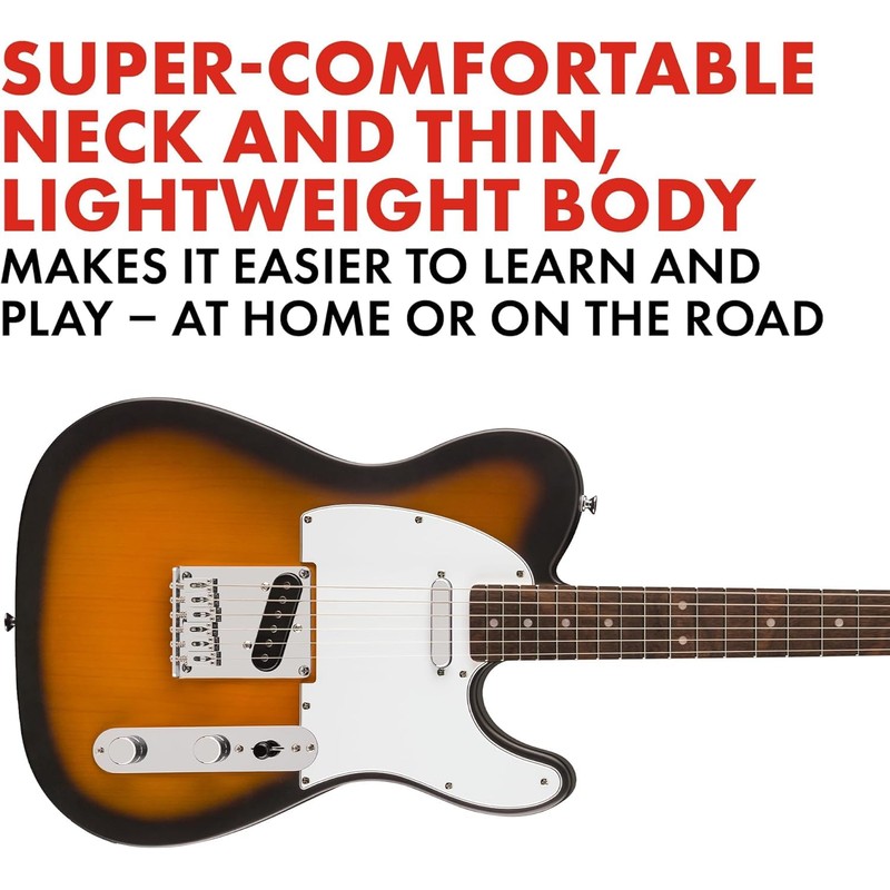 Fender Squier Debut Series Telecaster Electric Guitar, Beginner Guitar, 2-Year