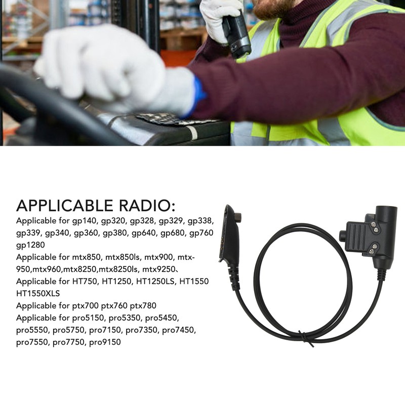 Radio Walkie Talkie Adapter Cable Push to Talk U94 PTT