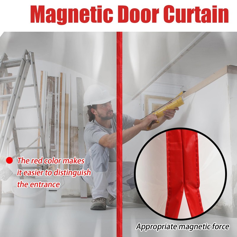 Preboun 3 Sets Dust Barrier Magnetic Dust Barrier Door Kit