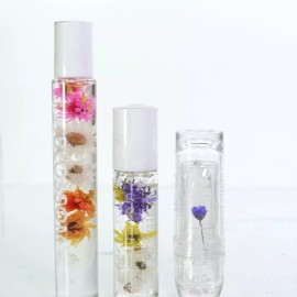 Blossom Roll on Perfume Oil+ SCENTED LIP GLOSS+ CRYSTAL LIP BALM