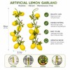 Yattuyix 2 Pcs Artificial Lemon Branches, 55cm Simulation Lemons(Yellow)