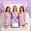 CORNER LACE Double Layered Birthday Queen Sash with Rhinestone Border