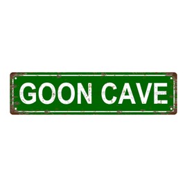 GOON CAVE Space Vintage Metal Tin Sign, Street Sign, Home Decor, Room Decor, Wall Decor, Bathroom Decor, Bar Decor, Cafe Decor, Garage Decor, 16 x 4 Inch