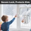 Pack of 4 Window Handles with Child Lock - White