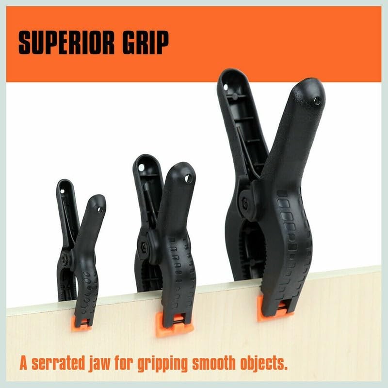 AIMALL Nylon Spring Clamps Quick DIY Tools Grip Plastic Clips