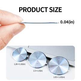 KISMER Metal Plate Sticker 2 Pack for Magnetic Phone Car Mount Holder Cradle Adhesive (Compatible with Magnetic Mounts) - CD Pattern 1.26 inch Round Universal, Silver