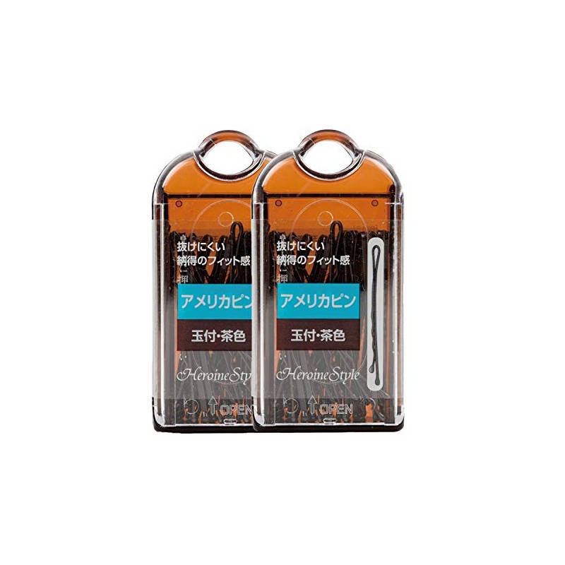 Hero Hairpin American Pin with Ball B218 Brown 1pc (x2)