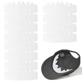 12 Pcs White Felt Hat Sweat Liner Sports Sweat Protector Reusable Guard Liner No Sweat Hat Liners for Men for Baseball Caps Shaper Fitter Inserts Flexible Washable