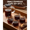 5 OZ Espresso Cups with Handle, Clear Espresso Shot Glass