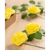DuHouse 25Pcs Artificial Roses Flowers Fake Roses with Stems Real