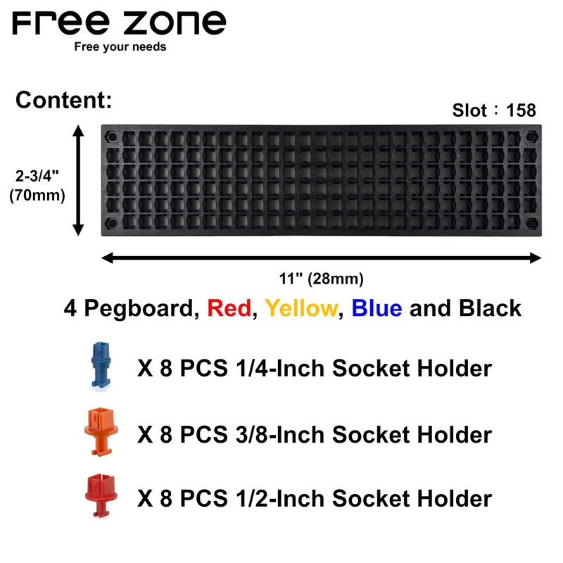 FREE ZONE - 4 PCS Bit Organizer Set – 158-Hole