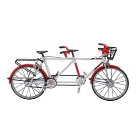 Bike Model, Tandem Mini Model Model Ornaments Tandem Design Model Alloy Material for Office Desk Decorations for Gifts