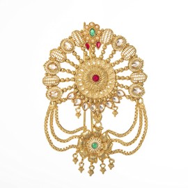 Aakarshana Jewels Accesorios para el cabello estilo tradicional indio Bollywood utilizado para todas las ocasiones, horquilla de pelo muy bellamente elaborada