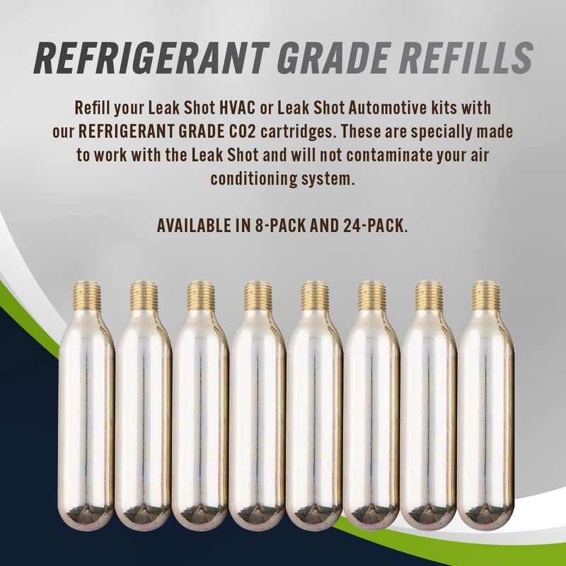 Leak Saver - Leak Shot Refrigerant Grade CO2 Refill Cartridges
