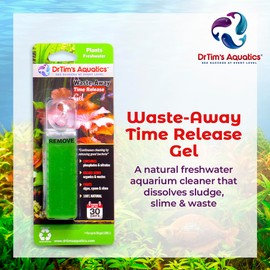 DrTim’s Aquatics Freshwater Waste-Away Time Release Leave-in Gel–Natural Cleaner for Turtle Aquariums - Solution for Dissolving & Cleaning Organic Sludge & Waste - Small - Single Pack - Treats 10 gal