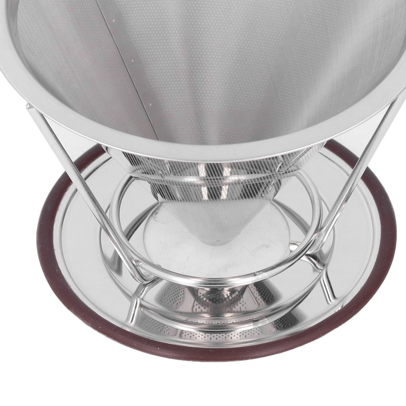Reusable Coffee Dripper Stainless Steel Silicone Reusable Coffee Filter with