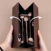 20 Brochas Maquillaje Profesional Con Estuche Alta Calidad Color Marrón
