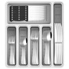 49-Piece Silverware Set with Organizer, Stainless Steel Flatware Utensils Set