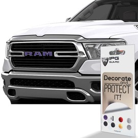 IPG for 2019-2021 Ram 1500 Grille Emblem Overlay Decal Stickers - Emblem Do it Yourself Stickers Set Personalize Your RAM (Lavender)